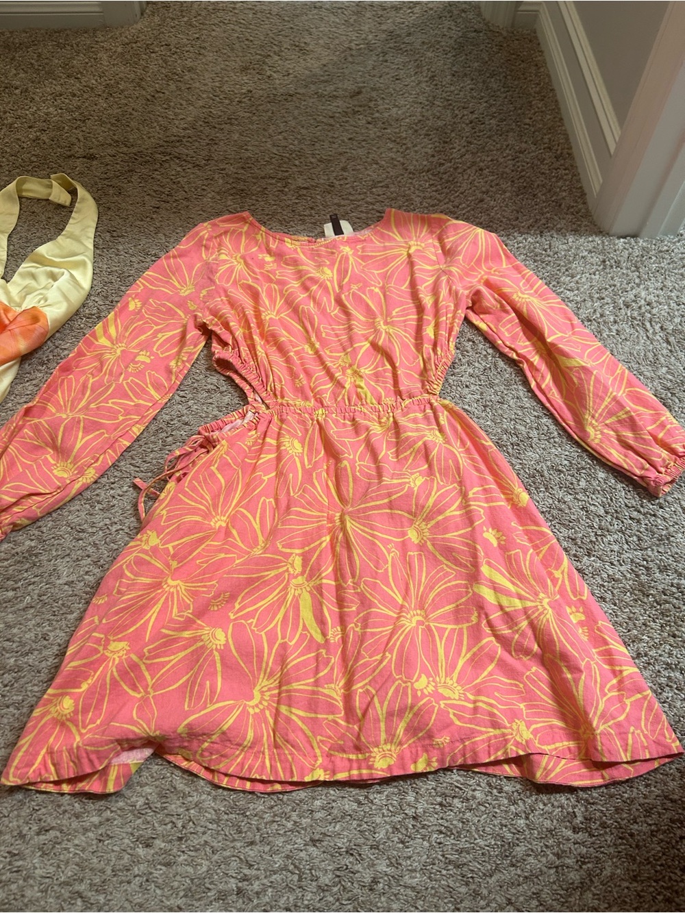 Long sleeve cut out dress